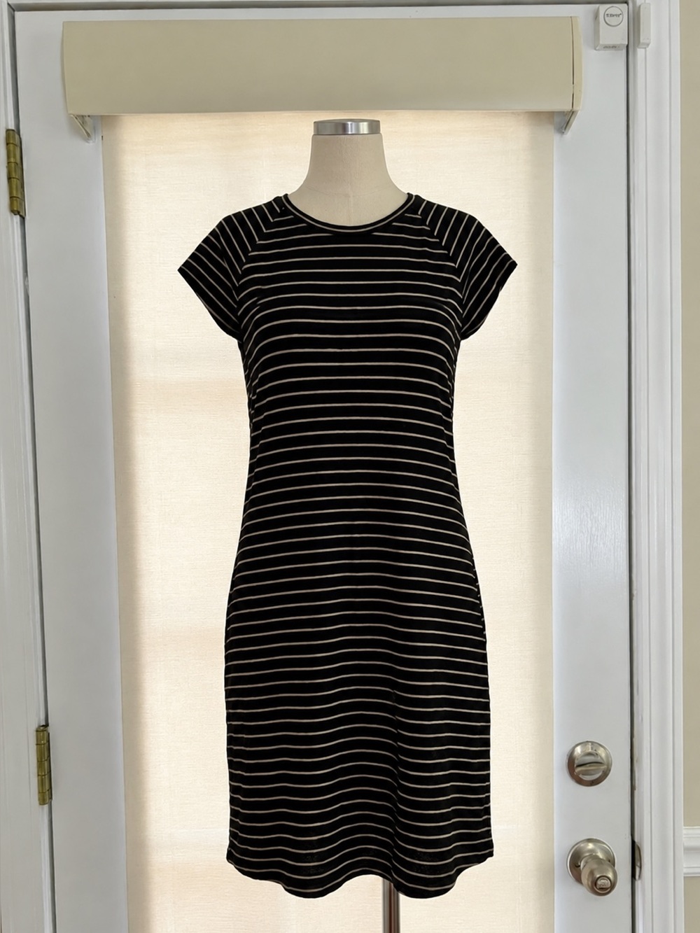 Black Striped Short Sleeve Tunic